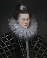 Countess Emilia of Nassau, Mauritia Eleonora's mother. Portrait by Daniël van den Queborn, 1590–1595. Collection of the Geschiedkundige Vereniging Oranje-Nassau, Het Loo Palace, Apeldoorn.