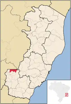 Location in Espírito Santo state