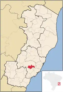 Location in Espírito Santo state