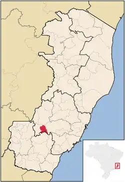 Location in Espírito Santo state