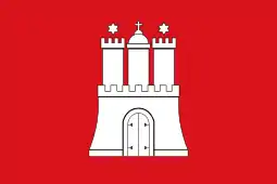 Flag of Hamburg, Germany