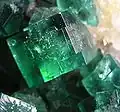 Green fluorite specimen, about 13x9 cm, from the Rogerley Mine.