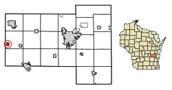 Location of Fairwater in Fond du Lac County, Wisconsin.