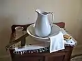 Pitcher and basin.