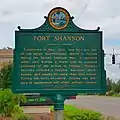 Fort Shannon - Historical Marker - west side.