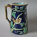 Bird jug, 1870, naturalistic style.