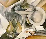 Georges Braque, 1908, Plate and Fruit Dish, oil on canvas, 46 × 55 cm, private collection
