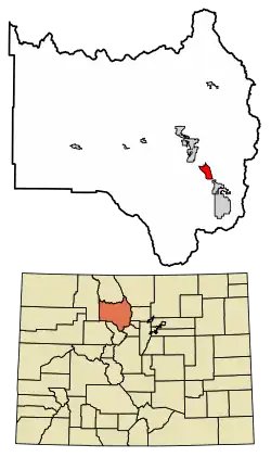 Location of the Tabernash CDP in Grand County, Colorado.
