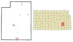 Location within Greenwood County and Kansas