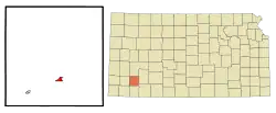 Location within Haskell County and Kansas