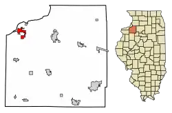 Location of Colona in Henry County, Illinois.