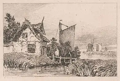 Cottage and River Scene (undated), Yale Center for British Art