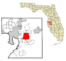 Location in Hillsborough County and the state of Florida