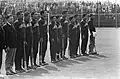 Amstelveen: Pakistan hockey team before match with Netherlands on 8 May 1966 during their visit to the European nation. Olympian Tariq Aziz is fourth from left.