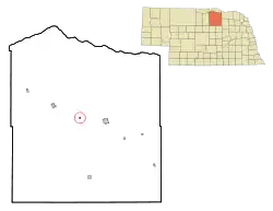 Location of Emmet, Nebraska