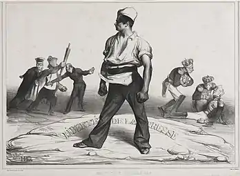 Freedom of the Press (1834), lithograph, 31.4 x 43.4&nbsp;cm., Cleveland Museum of Art