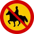 Equestrian prohibited entry