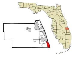 Location in Indian River County and the state of Florida