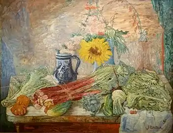 Flowers and Vegetables (1896), oil on canvas, 79 x 98 cm.; collection Royal Museum of Fine Arts Antwerp