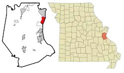 Location of Imperial, Missouri