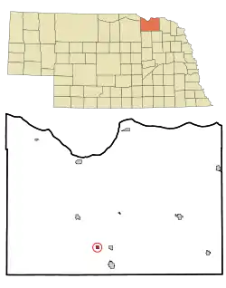 Location of Winnetoon, Nebraska