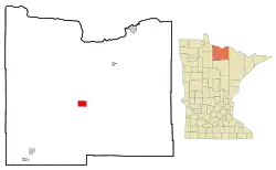 Location of the city of Big Fallswithin Koochiching County, Minnesota