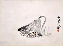 Koroppokuru Beneath a Butterbur, by Matsuura Takeshirō (Hakodate City Museum) (Municipal Tangible Cultural Property)