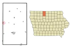Location of Fenton, Iowa