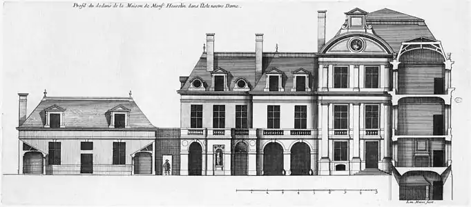 Long section, view to the east