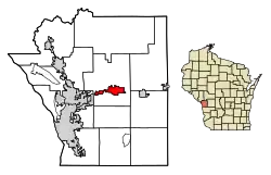 Location of West Salem in La Crosse County, Wisconsin.