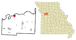 Location of Lexington, Missouri