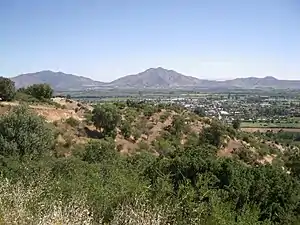 Las Cabras from the surrounding hills
