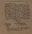 Possibly the last letter of Rev. Ringeltaube to someone, asking to forward another enclosed letter to his sister (Dated on 24 September 1816, from Malacca)
