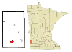 Location of Lake Bentonwithin Lincoln County, Minnesota