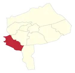 Location of Abarkuh County in Yazd province