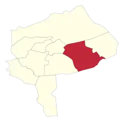 Location of Bafq County in Yazd province