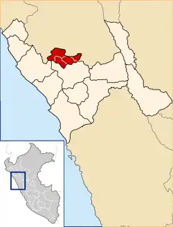 Location of Gran Chímu in La Libertad Region