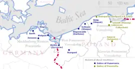 Contemporary administrative units with Pomerania in the name, not representing the exact historical region, as they also include parts of other regions