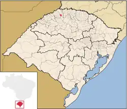 Location of Braga in Rio Grande do Sul