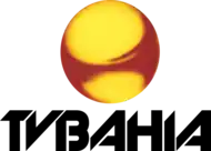 First logo of TV Bahia, a golden sphere above a wordmark with the station's name.
