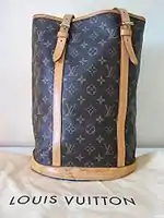 Louis Vuitton monogram patterned on a shoulder bag