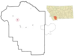 Location of Sheridan, Montana