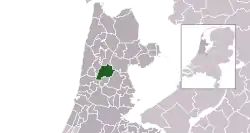 Highlighted position of Schermer in a municipal map of North Holland