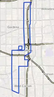 Harbor Gateway as outlined by the Los Angeles Times