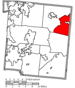 Location of Massie Township in Warren County
