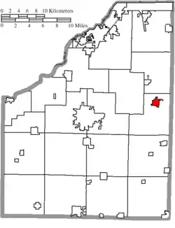Location of Pemberville in Wood County