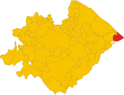 Mondolfo within the Province of Pesaro-Urbino