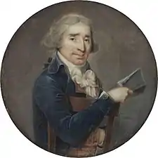 Portrait of a Sitting Man, between 1794-1799, miniature on ivoiry, diamèter 7&nbsp;cm (Paris, musée du Louvre)