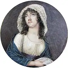 Woman holding a letter, between 1794-1799, miniature