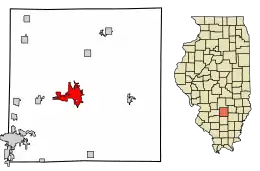 Location in Marion County, Illinois